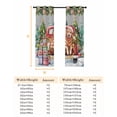 thumbnail image 6 of Fsddascl Christmas Blackout Curtains for Bedroom/Living Room, Thermal Insulated Kitchen Curtains, Winter Xmas Tree Gingerbread Dogs Red Truck Grey Grommet Darkening Window Treatment Drapes 52"x72"x2, 6 of 6