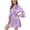 Purple, variant on Deago Women's Satin Silky Robe Valentines Lingerie for Women Kimono Bathrobe Short Ruffle Belted Robes Bride Bridesmaids Sleepwear Dressing Gown (Red, S)