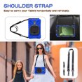 thumbnail image 4 of for Samsung Galaxy Tab Active5/Tab Active3 8 inch Case, 360 Rotatable Handle Stand, Shoulder Strap, Drop-Proof Design, Blue, 4 of 7
