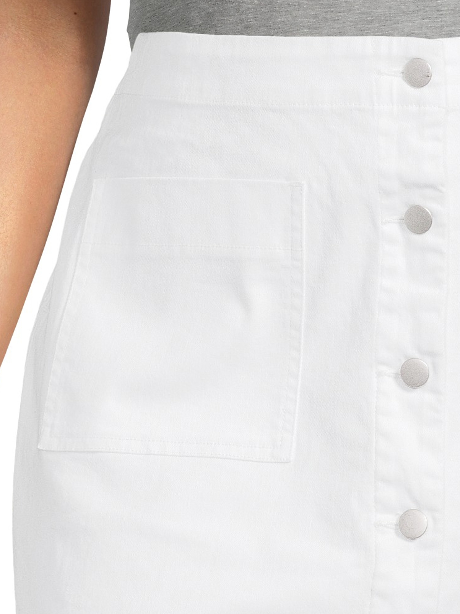 Alivia Ford Women's Plus Size Button Front Denim Skirt - Walmart.com