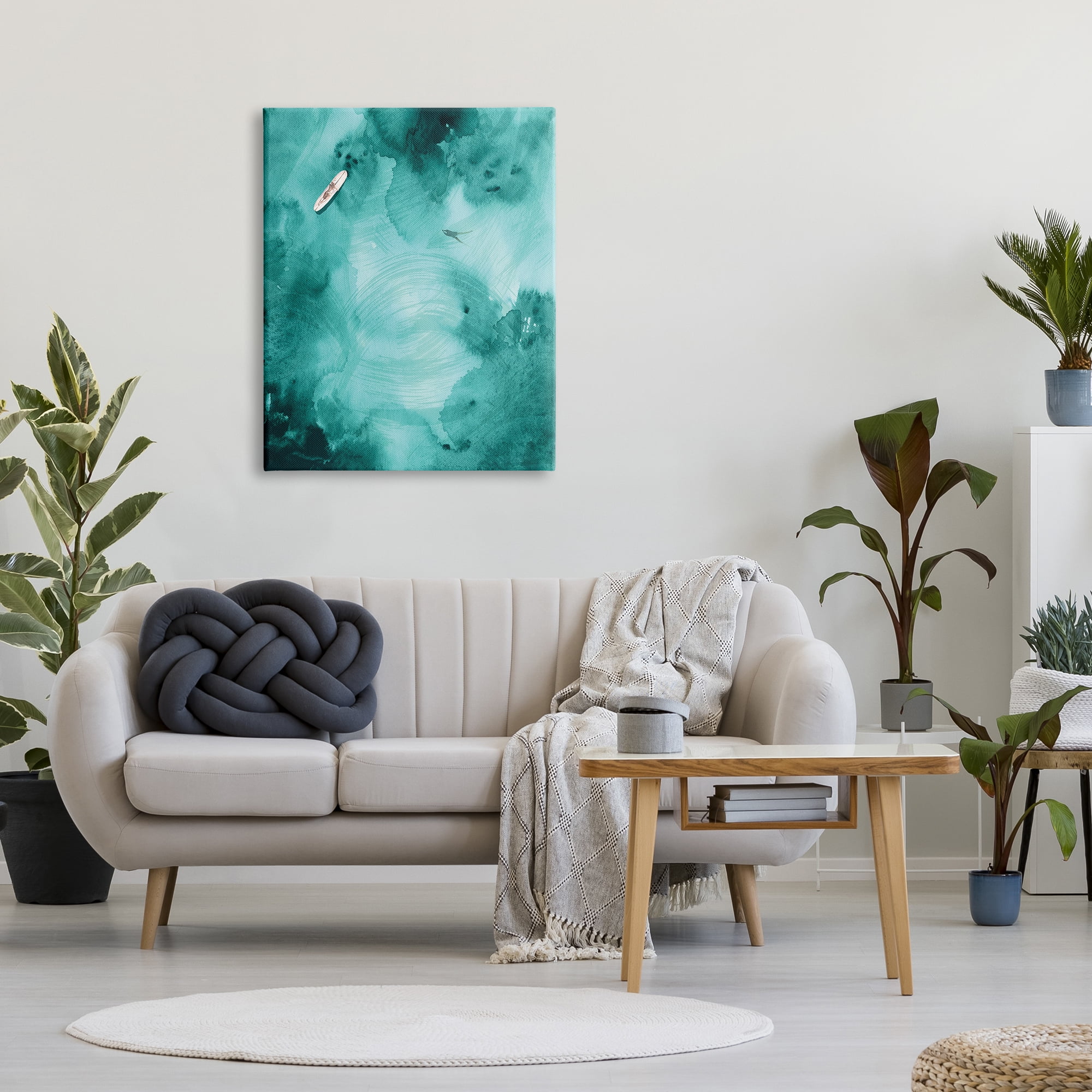 Stupell Industries Surfer On Deep Blue Water Ariel Ocean View, 30 x 40, Designed by Jennifer Paxton Parker