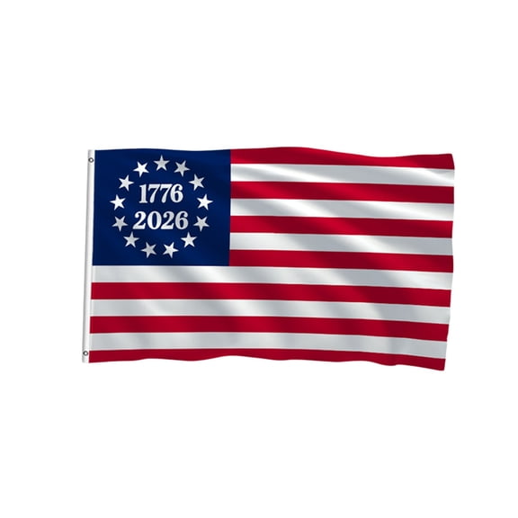 1776-2026 2x3 Feet American Flags for 250th Anniversary Heavy Duty Outdoor Embroidered 13 Star Colonies Banner for Outside