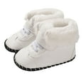 thumbnail image 3 of MUXiin Baby Boys Girls Slippers Cozy Booties Soft Bottom Warm Cartoon Socks Crib Shoes,White, 3 of 8