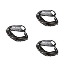 3 PCS Bike Chain Lock Mini Cable Combination Bicycle Travel Black