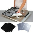 thumbnail image 3 of 4 Pcs Protecteur de Plaque de Cuisson Carré en Feuille Réutilisable Protection Facile à Nettoyer, 3 of 10