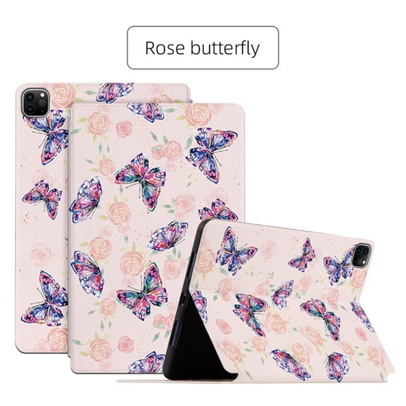 ELEHOLD iPad Pro 11" 2022/2021/2020/2018 iPad Air5/4 Flip Leather Case with Beautiful Butterflies Pattern Kickstand Auto Wake/Sleep Magnetic Shockproof Anti-Scratch Slim Case For iPad Pro 11,B