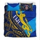 thumbnail image 4 of Juego de cama Fiyi - Color de la bandera con estampado polinesio dorado LT20, 4 of 6