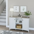 thumbnail image 2 of Bush Furniture Salinas Accent Storage Cabinet with Doors, Pure White & Shiplap Gray, 2 of 8