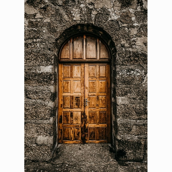 Brick Wall Floor Theme Photography Backdrops Props Old House Wooden Doors Station Photo Studio Background FF-09