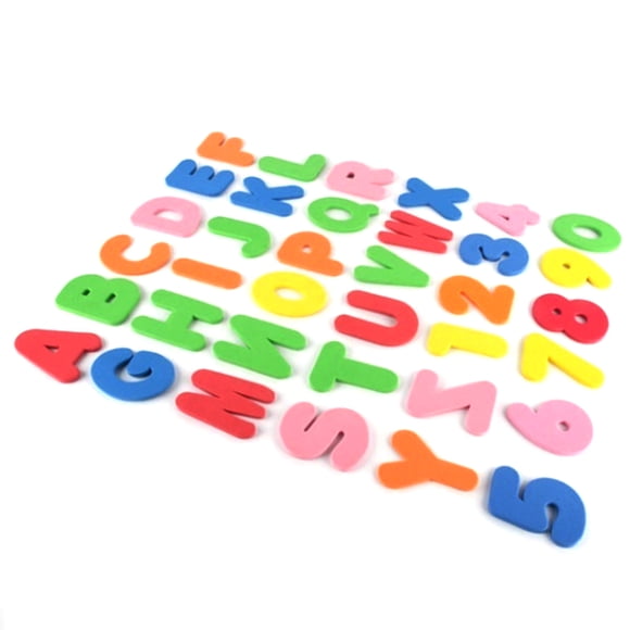 36Pcs A-Z Letters and 0-9 Numbers Foam Floating Bath Tub Stickers Toddler Child Toys