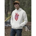 thumbnail image 2 of Watercolor Heart. Hoodie Men -Image by Shutterstock, Male x-Large, 2 of 4