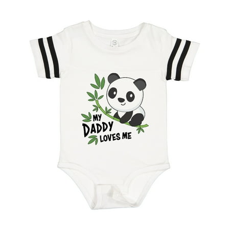 

Inktastic My Daddy Loves Me- Cute Panda Gift Baby Boy or Baby Girl Bodysuit