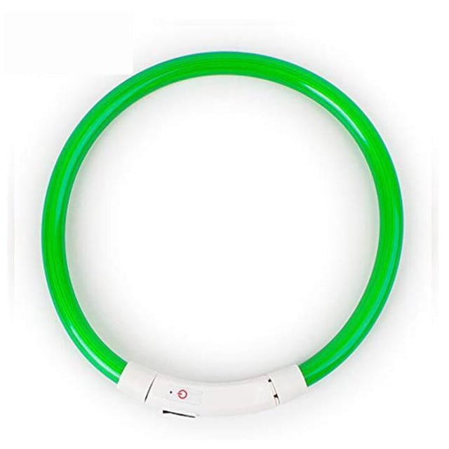 Rechargeable LED collar for dogs, flashing, glowing, with USB charging cable