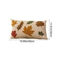 thumbnail image 3 of Autumn Pumpkin Embroidery Flock Pillow Cover – 11.8"x19.7" Hidden Zipper Cushion Case for Sofa & Holiday Decor, 3 of 6