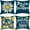 Blue, variant on Hongan Set of 4  18x18 inch patio pillows outdoor waterproof, Throw Pillow Covers  Decorative Cushion Covers （yellow)