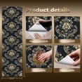 thumbnail image 3 of Baroque Peel and Stick Wallpaper Sophisticated Dark Navy Vintage Baroque blue Wall Mural 23.6in x 9.8ft Self Adhesive Removable Wall Paper Renter Friendly Wallpaper for Bedroom Livingroom Men, 3 of 8