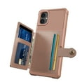 thumbnail image 2 of SaniMore Versatile Case for Samsung Galaxy A05 6.7" 2023, Rugged PC Shell PU Leather Button Flip Card Pocket Stand Magnetic Car Mount Shockproof Anti-drop Heavy Duty Protective Cover, Rosegold, 2 of 7