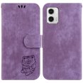 thumbnail image 2 of Compatible avec Motorola Moto G73 5G Embossé Mignon Tiger Étui Portefeuille à Rabat Porte-Cartes Étui, 2 of 5