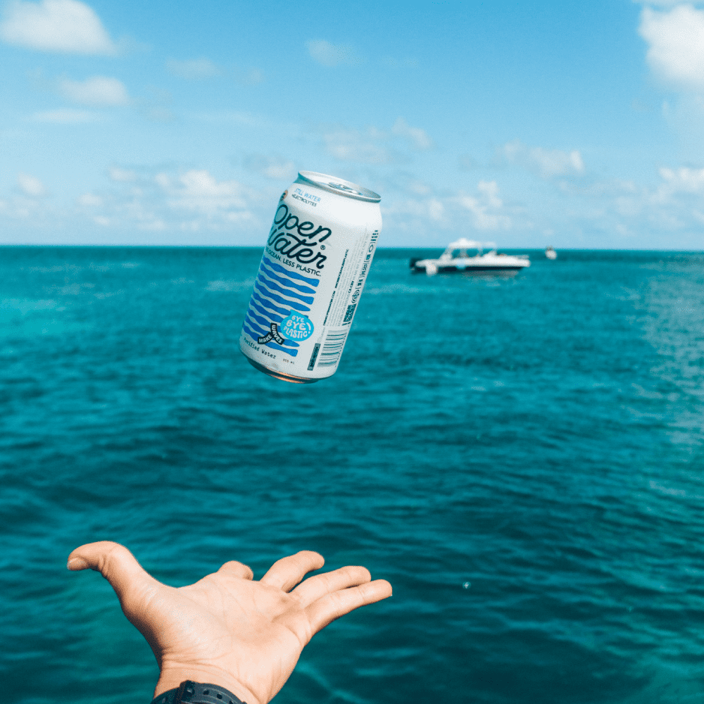 Open Water | Still Canned Water with Electrolytes in 12-oz Aluminum Cans (1 Case, 12 cans TOTAL) | BPA-Free and Eco Friendly