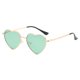 thumbnail image 5 of Guardurnaity Gafas de sol en forma de corazón, montura de metal dorado y lentes Tac para protección solar elegante, gafas de sol verdes verde 2Conjunto, 5 of 6