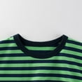 thumbnail image 4 of Cethrio Boys Cotton T-shirts, Striped Crew Neck Soft Short Sleeve Summer Tops for Boy Green Size 8, 4 of 7