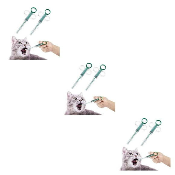 methold 2pcs pet feeding tools kit universal convenient handheld safety household liquid dispensers pills shop feeder pushtype type1