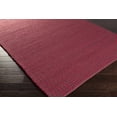 thumbnail image 2 of Hauteloom Axis Wool Living Room, Bedroom Area Rug - Solid & Striped - High Pile - Dark Pink, Dark Red - 2' x 3', 2 of 3