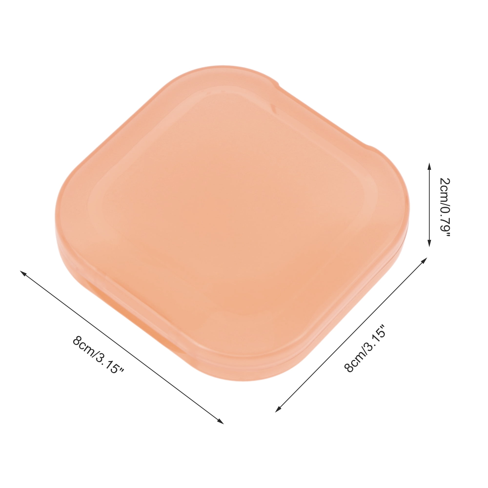 Unique Bargains Portable Transparent Retainer Case Braces Box 1 Pc Transparent Orange