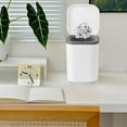 thumbnail image 7 of Small Trash Can with Lid, Mini Trash Can for Bathroom, Office and Bedroom, Small Bathroom Garbage Can with Swing Top, Compact Waste Basket for Desk, Dorm & Home, White - Xuniizn, 7 of 7