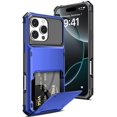 thumbnail image 1 of Funda tipo cartera COOYA para iPhone 16 Pro Max de 6,9 pulgadas con ranura para tarjetas, color azul, 1 of 7