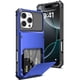 thumbnail image 1 of Funda tipo cartera COOYA para iPhone 16 Pro de 6,3 pulgadas, azul con 5 ranuras para tarjetas, 1 of 7