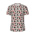 thumbnail image 5 of Wukai Christmas Cat Print Men's Short-Sleeved Mesh T-Shirt,Quick-Dry Short Sleeve Workout T-Shirt-X-Small, 5 of 8