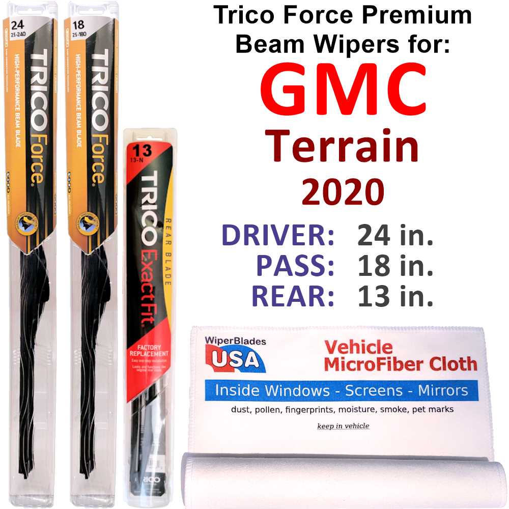 2020 GMC Terrain Performance Beam Wipers (Set of 3) w/Rear Wiper