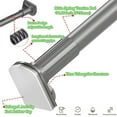 thumbnail image 4 of Room Divider Adjustable Spring Tension Curtain Rod,Premium Shower Curtain Tension Rods,No Need Drilling,Non-slip Closet Telescopic Rod,Balcony Tension Pole,,Gray,43-63inch, 4 of 7