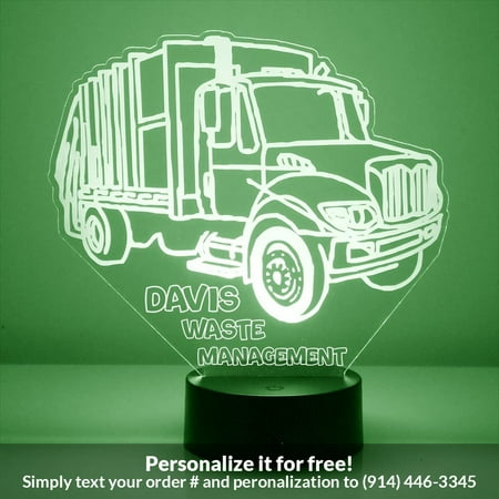 Mirror Magic Store Garbage Truck Color Changing Personalized LED Light with Remote Control
