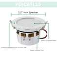 thumbnail image 4 of Pyle PDICBTL35 - 3.5’’ Bluetooth Ceiling / Wall Speaker Kit, 2-Way Aluminum Frame Speakers with Built-in LED Light, 4 of 6