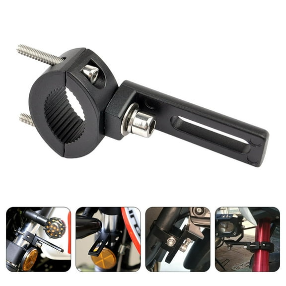 LOLIPPYY 2pcs Reliable Motorcycle Mirror Mount Clamp Rubber Black for Daily Use