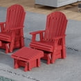 thumbnail image 3 of Wildridge Heritage Gliding Footrest, Cardinal Red - Outdoor Weather Resistant HDPE Ottoman for Adirondack Chair, 3 of 4