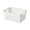 White, variant on Heavy Duty Plastic Storage Baskets with Comfort Handles, Compact Stackable Pantry Organizer Bins for Kitchen, Multipurpose Laundry and Bathroom Storage Containers,Yellow,Large
