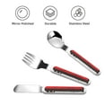 thumbnail image 3 of Fotbe USA Flag Cross for Stainless Steel Kids Silverware Set - Child and Toddler Safe Flatware - Children's Knife, Fork And Spoon Set - Metal Kids Cutlery Set, 3 of 8