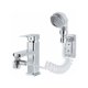 thumbnail image 1 of Hand Shower Sink Faucet Sprayer, Flexible Hose Telescopic For Wide Application In Bathroom, Laundry Tub, And Kitchen Sinks, Space Saving Design, Portable Spray For Pet Bathing, 1 of 5
