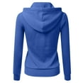 thumbnail image 3 of Mrat Hoodies for Women Pockets Womens Casual Hoodies Sweatshirt Drawstring Loose Fitting Hooded Pullover Tops S-229 Blue XL, 3 of 3