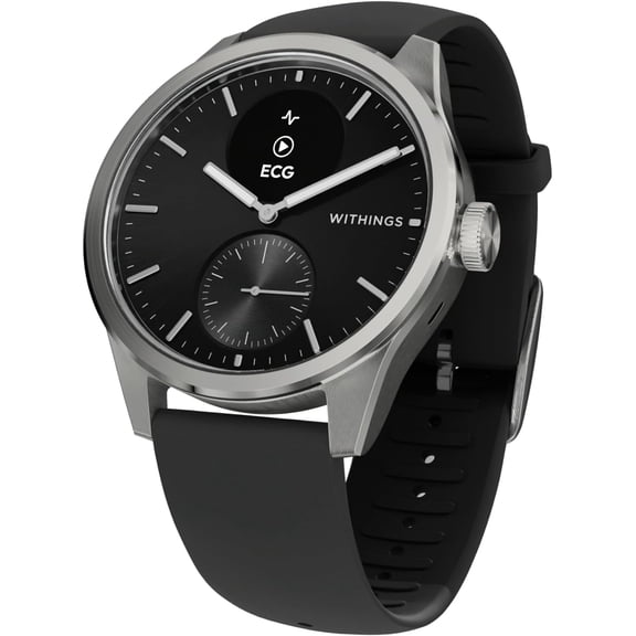 WITHINGS ScanWatch 2 - Connected Health Watch Men Women, ECG Electrocardiogram, SpO2, temperature, sleep tracking, respiratory health, activities, calories, water resistant, 30day battery, Android Ios