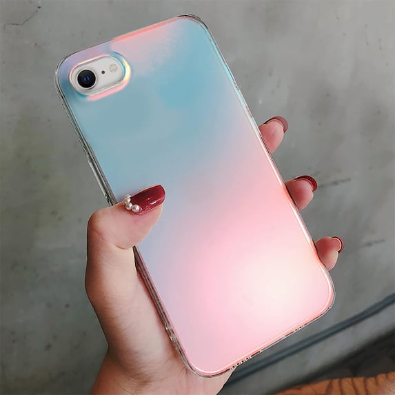 LINLIN Compatible with iPhone SE 2022 Case, Frosted Translucent Glitter Sparkle Bling Shock Absorption Protective Silicone Phone Cases for Women Girls