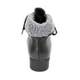thumbnail image 4 of PEERAGE Hazel Women Extra Wide Width Lace Up Leather Bootie BLACK 12, 4 of 7