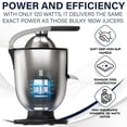 thumbnail image 2 of Eurolux Premium Electric Orange Juicer | Stainless Steel Citrus Squeezer With New Ultra-Powerful Motor and Soft Grip Handle for Effortless Juicing, Auto Shutoff, Dishwasher-safe Parts, Pulp Control, 2 of 5