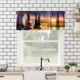 thumbnail image 2 of Farmhouse Kitchen Window Valance, Rural Scene Vintage Wineglasses with Grapes Print Blackout Short Window Treatment for Kitchen Cafe Bathroom, 54x18in, 2 of 5