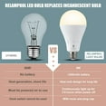 thumbnail image 2 of 10 Pack Rechargeable Light Bulb Emergency Battery Operated Light Bulbs LED Dimmable 3000K 9W 800Lumens E26 1200mAh for Power Outage Hurricane Camping Reading, 2 of 8