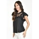 thumbnail image 2 of Blusa escote de mesh Roman Fashion 6371 Negro, 2 of 6