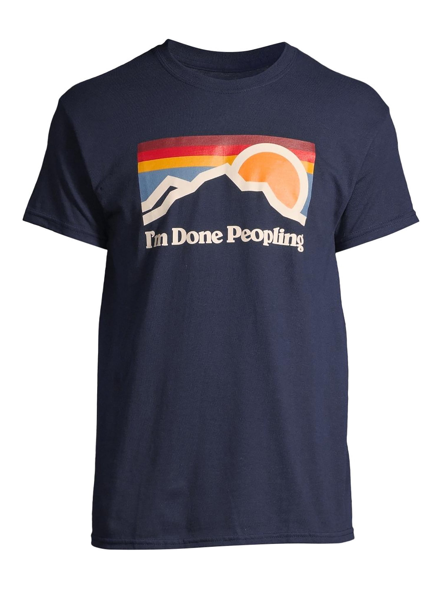Humor I'm Done Peopling Men's and Big Men's Graphic T-shirt
